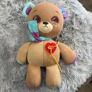 Thready Bear Interactive Plush Toy, Button Eyes That React